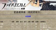 火焰之纹章系谱攻略技能大揭秘（掌握火纹系列技巧，成为最强指挥官！）